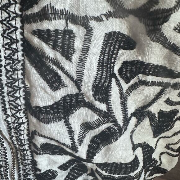 Chicos Petite Embroidered Smocked Jacket - Picture 9 of 10